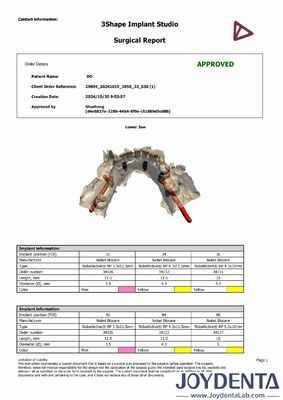 comprare Soluzioni chirurgiche guidate per uso singolo Spessore di 2 mm per la pianificazione degli impianti digitali fabbricazione online